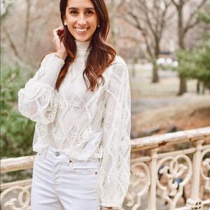 White lace Zara top